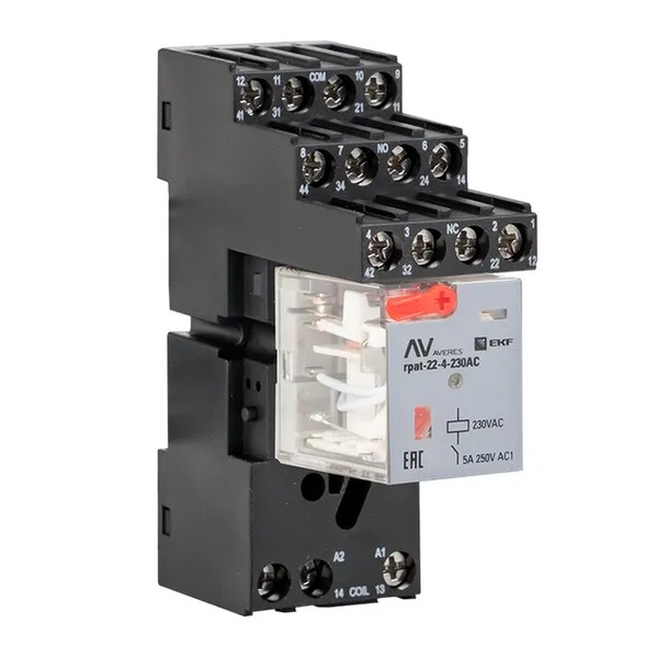 EKF Relay Socket PM5 22/4 - Plastic - Black