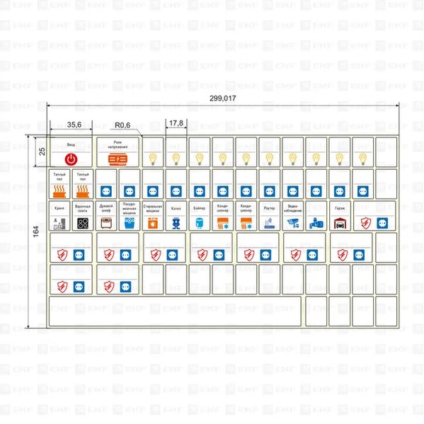 EKF Large Modular Sticker Set - Adhesive Film - White 2