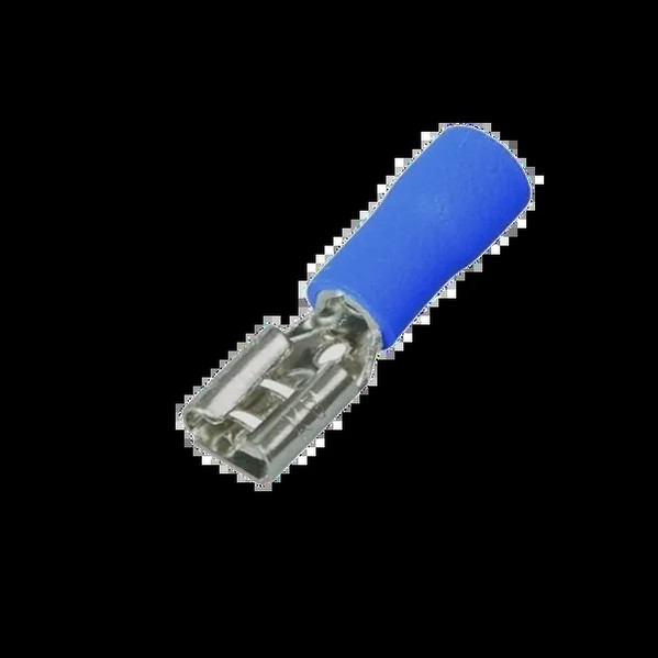 EKF Flat Connector Female Brass Blue 1