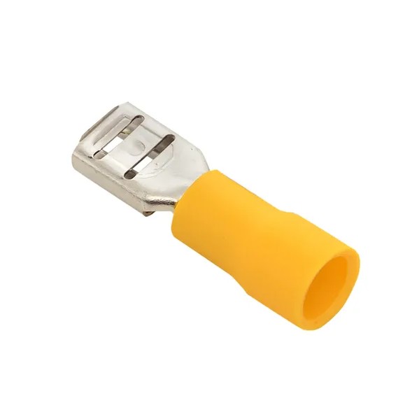EKF Flat Female Connector Brass Yellow 1