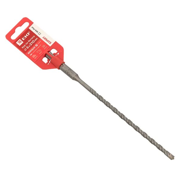 EKF Concrete Drill SDS-plus 6mm - Steel & Gray 1
