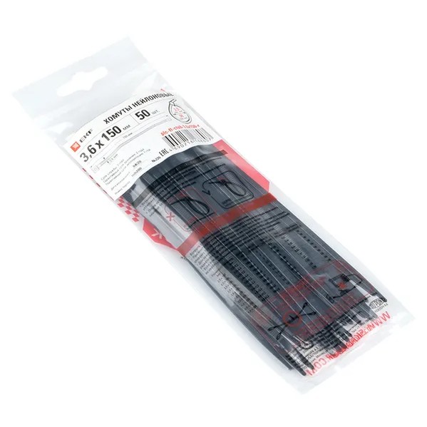 EKF Cable Tie FlexLock Black Nylon 1