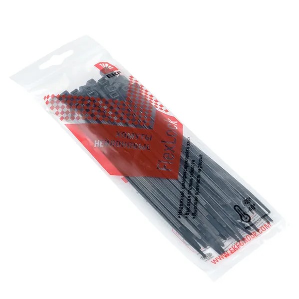 EKF Cable Tie FlexLock Black Nylon 2