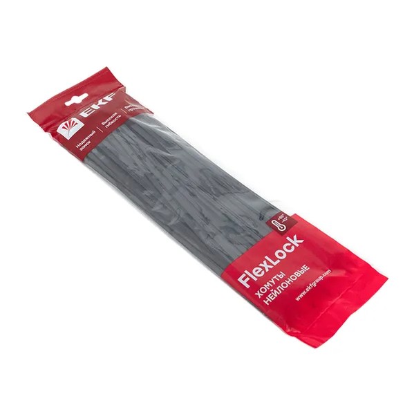 EKF FlexLock Cable Tie - Black - Nylon 6.6 2