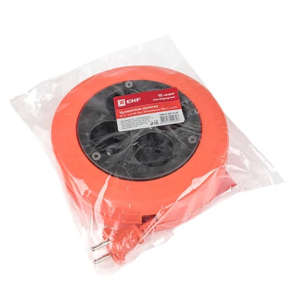 EKF Extension Reel Plastic Black 1