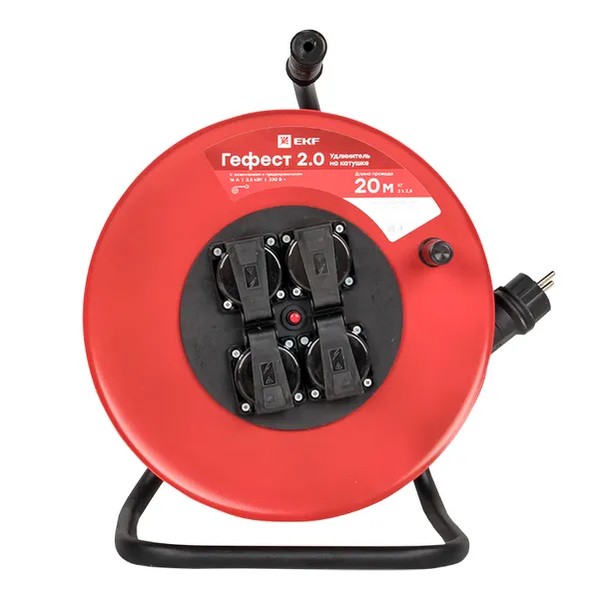 ekf Extension Cord Gefest 2.0 Rubber Black 1