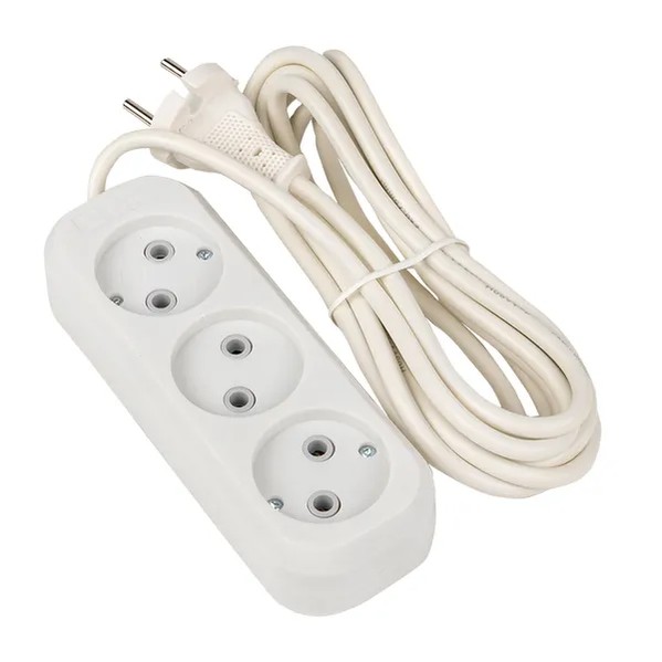 EKF Extension Cord White Thermoplastic 5