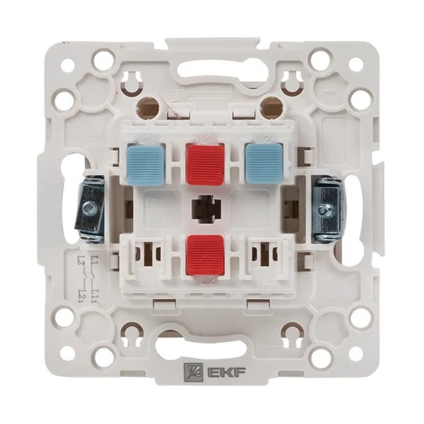 EKF Stockholm Switch Mechanism 2-gang White Polycarbonate 3