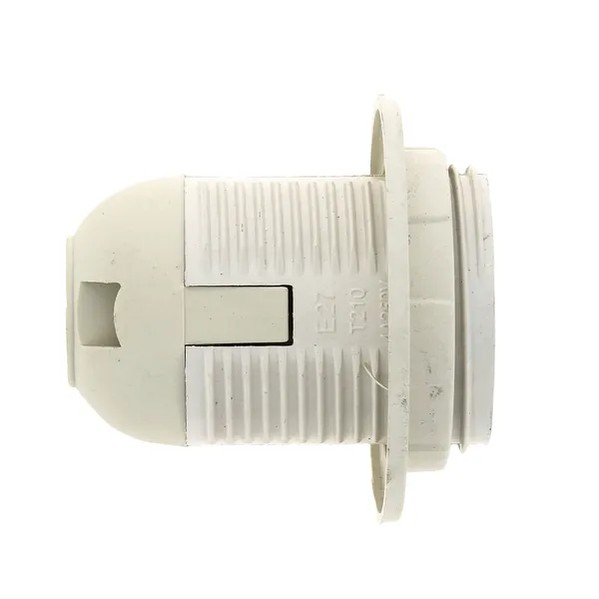 EKF E27 Socket White Heat-Resistant Plastic 3