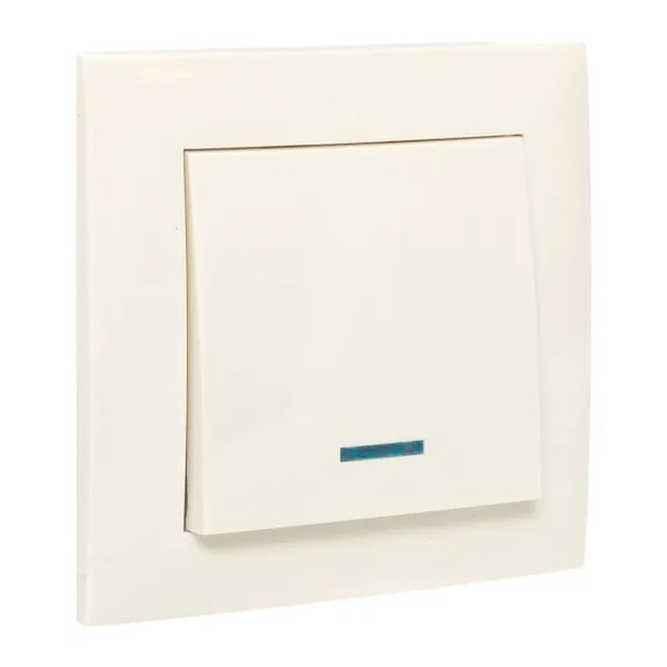 EKF Valencia Switch 1-key 10A Cream - Plastic 6