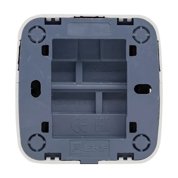 EKF Minsk Switch 1-Key Surface Mount 10A White 5