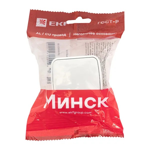 EKF Minsk Switch 1-Key Surface Mount 10A White 6