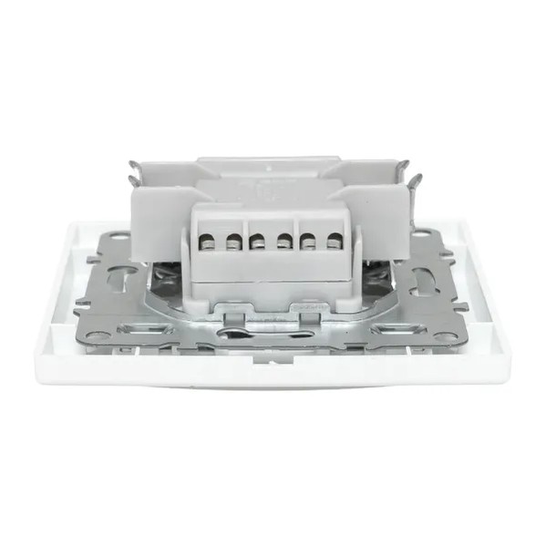 EKF Minsk Switch Double-Key Plastic White 2