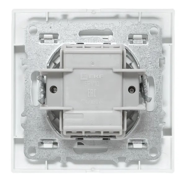 EKF Minsk Switch Double-Key Plastic White 5