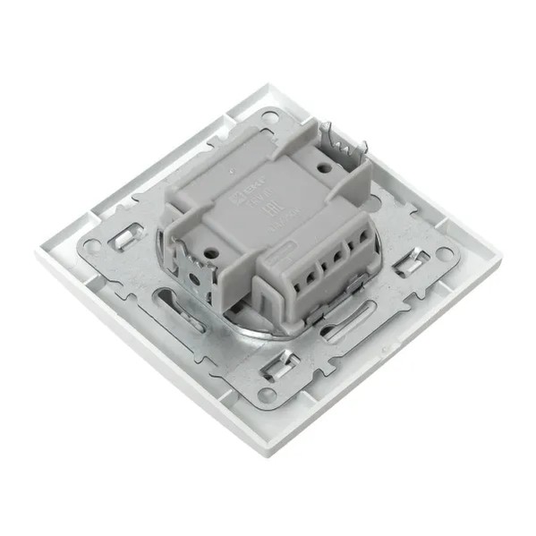 EKF Minsk Switch Double-Key Plastic White 6