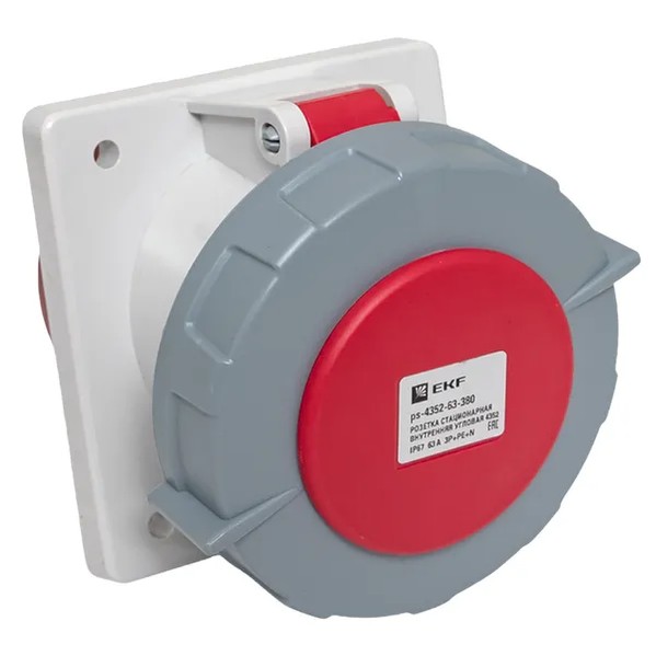 EKF Stationary Internal Angle Socket Red Plastic 2