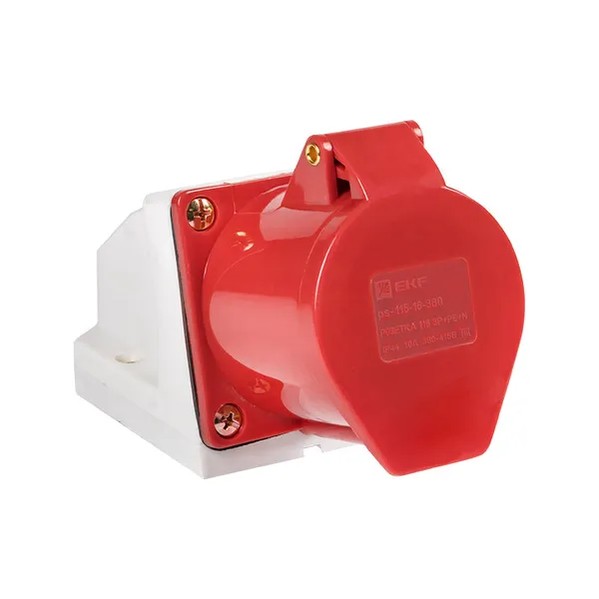 EKF Socket Red Plastic 16A 1