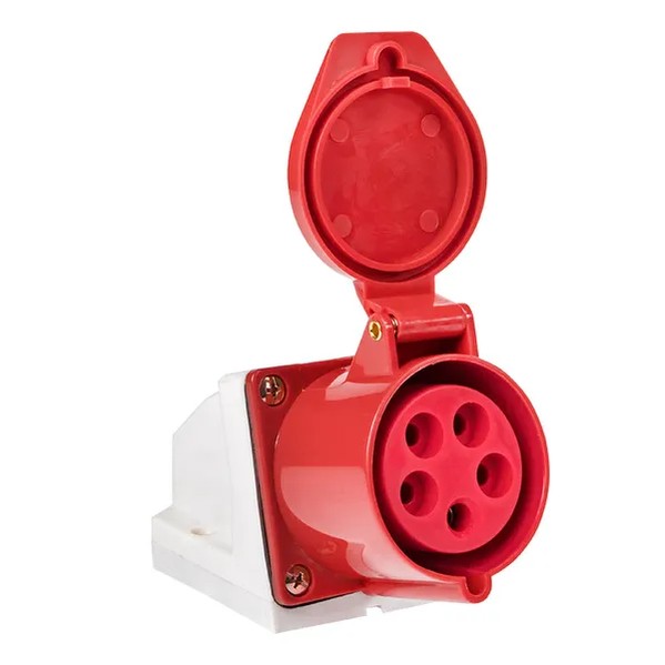 EKF Socket Red Plastic 16A 4