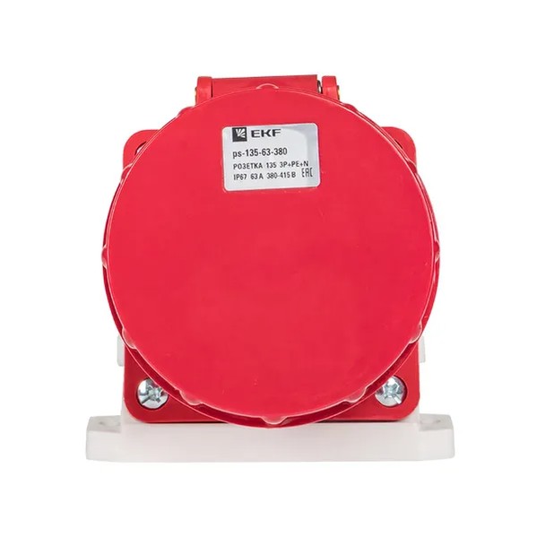 EKF Socket Red Plastic 63A 7