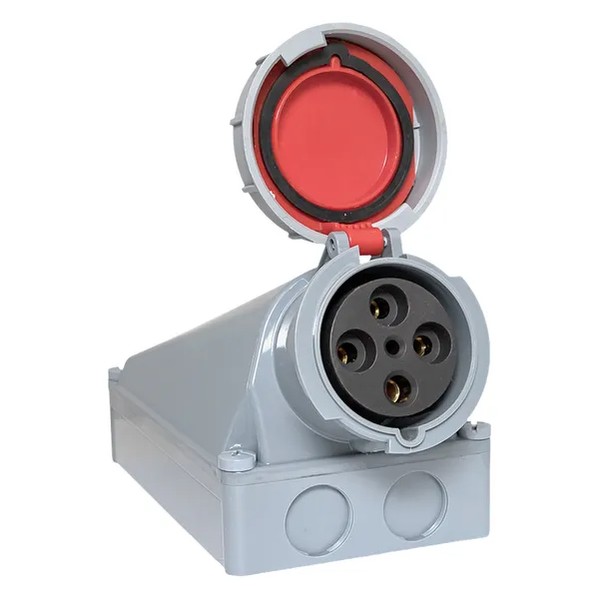EKF Outdoor Socket Plastic Red 1